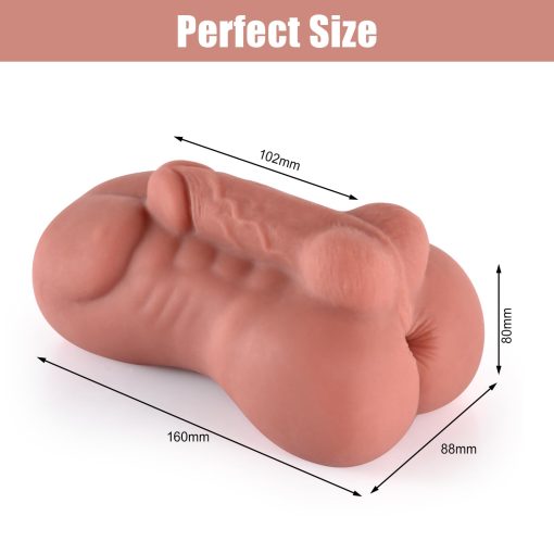 Muscle Body Tight Anal Male Masturbator With Lifelike Dildo