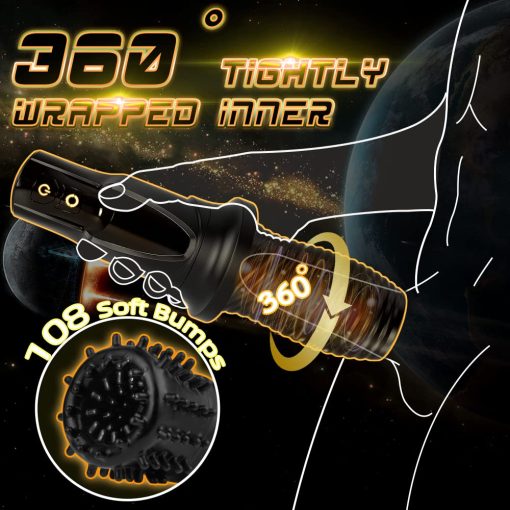 360° Tightly Wrapped 7 Rotations & 7 Vibrations Automatic Male Masturbator