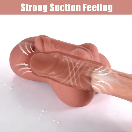 Muscle Body Tight Anal Male Masturbator With Lifelike Dildo