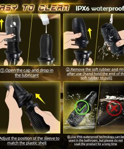 360° Tightly Wrapped 7 Rotations & 7 Vibrations Automatic Male Masturbator
