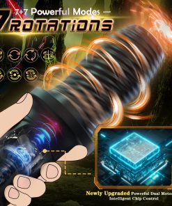 360° Tightly Wrapped 7 Rotations & 7 Vibrations Automatic Male Masturbator