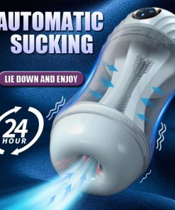 Fully automatic suction. 10-frequency vibration and sound emitting male penis exerciser
