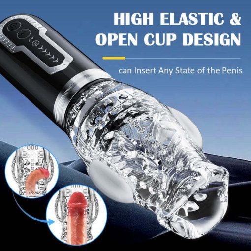Thrusting Rotating 7 Vibrating Oral Sex Handheld Masturbator