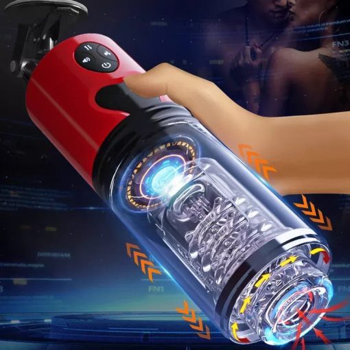 Intelligent rotational and suction male penis trainer