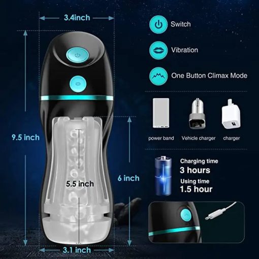 Upgraded 7 Vibration & Suction Modes Automatic Male Masturbators