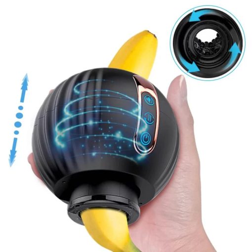 3 in 1 Telescopic Rotating Voice Masturbation Cup