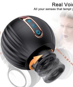 3 in 1 Telescopic Rotating Voice Masturbation Cup