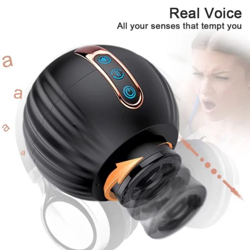 3 in 1 Telescopic Rotating Voice Masturbation Cup