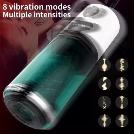 Telescopic Rotating Masturbator with Interactive Voice