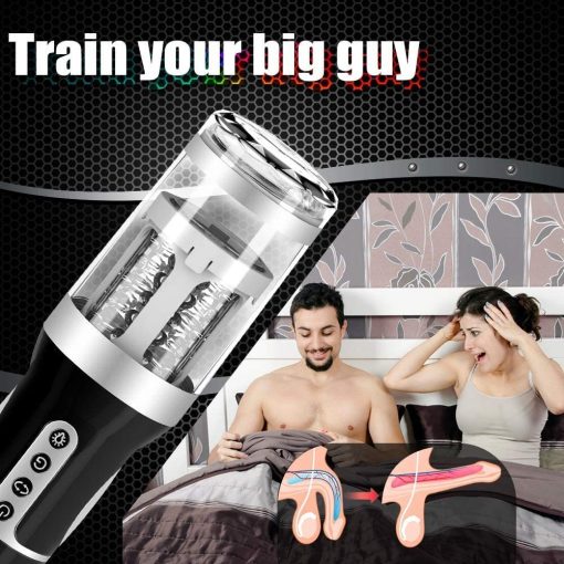 Automatic 7*7 Thrusting Rotating Modes Oral Sex Masturbator