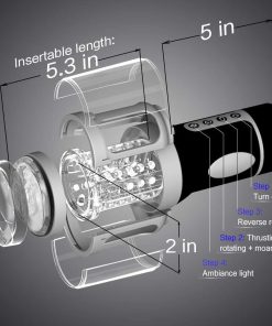 Automatic 7*7 Thrusting Rotating Modes Oral Sex Masturbator