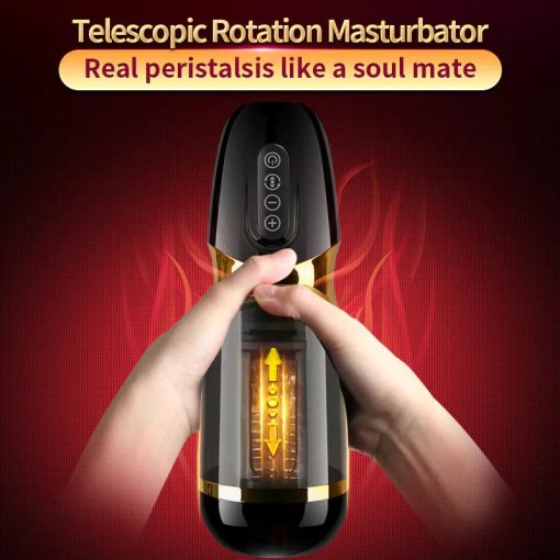 Telescopic Rotation 10*10 Modes Silicone Vagina Masturbator