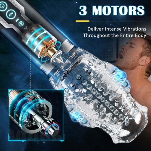 Thrusting Rotating 7 Vibrating Oral Sex Handheld Masturbator
