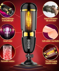 Telescopic Rotation 10*10 Modes Silicone Vagina Masturbator