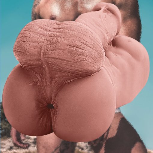 Muscle Body Tight Anal Male Masturbator With Lifelike Dildo